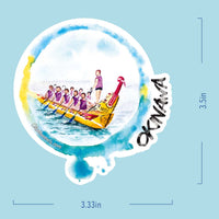 Mugstain Art - Dragon Boat Sticker