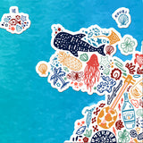 Okinawa Icon Map Beach Towel