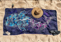 Okinawa Bingata Whale Shark Beach Towel
