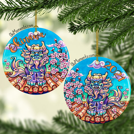 Okinawa Roof Shisa Set Ornaments